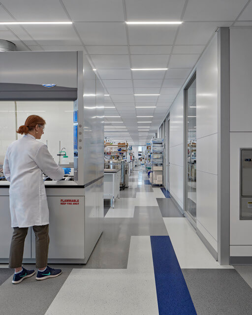 SmartLabs at 40 Guest Street, Boston: lab corridor
